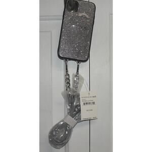 Nordstrom Silver Glitter IPhone 11 Crossbody Phone Case Four Card Slots 6"X3"